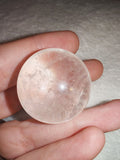 Clear Quartz Crystal Sphere Mini Ball Polished Natural Quartz Orgonite 36g