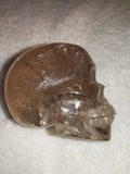 Smokey Quartz Crystal Skull Natural Carved Gemstone Figurine Display 288g