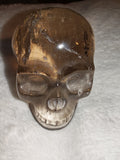 Smokey Quartz Crystal Skull Natural Carved Gemstone Figurine Display 288g