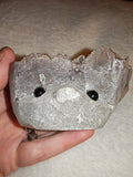 Carved Crystal Hedgehog Figurine Natural Raw Cluster Animal Carving 262g