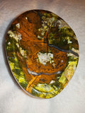 Green Opal Carved Bowl Large Natural Gemstone Dish Vessel Offering Bowl 840g