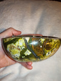 Green Opal Carved Bowl Large Natural Gemstone Dish Vessel Offering Bowl 840g