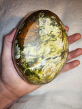 Green Opal Carved Bowl Large Natural Gemstone Dish Vessel Offering Bowl 840g