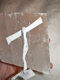 Optical Calcite Slab Iceland Spar Charging Plate Natural Crystal Block 493g