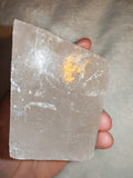 Optical Calcite Slab Iceland Spar Charging Plate Natural Crystal Block 493g