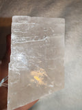 Optical Calcite Slab Iceland Spar Charging Plate Natural Crystal Block 493g