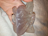 Fluorite Dragon Carving Natural Purple Green Crystal Figurine Specimen 527g