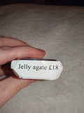 Pink Jelly Agate Flame Freeform Natural Banded Crystal Standing Display 74g