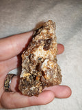 Honey Calcite Crystal Cluster Natural Brown Amber Mineral Specimen Druzy 87g