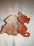 Red Quartz Dragon Carving 356g Winged Fire Hematoid Quartz Crystal Statue