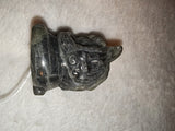 Purple Flash Labradorite Pixiu Carving 116g Chinese Guardian Lion Figurine