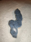 Natural Blue Sponge Coral Polished Slab 82g Fossilized Marine Specimen Slice