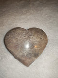 Natural Blue Flash Moonstone Heart Crystal Carving 106g Polished Palm Stone