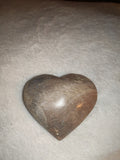 Natural Blue Flash Moonstone Heart Crystal Carving 106g Polished Palm Stone