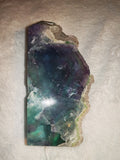 Rainbow Fluorite Crystal Slab Specimen 312g Polished Purple Green Fluorite