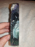 Rainbow Fluorite Crystal Slab Specimen 312g Polished Purple Green Fluorite
