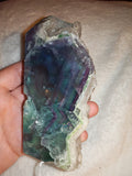 Rainbow Fluorite Crystal Slab Specimen 312g Polished Purple Green Fluorite