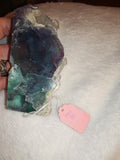 Rainbow Fluorite Crystal Slab Specimen 312g Polished Purple Green Fluorite