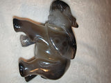 Natural Druzy Agate Elephant Carving 482g Grey Agate Quartz Crystal Figurine