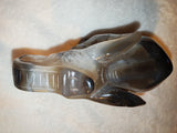 Natural Druzy Agate Elephant Carving 482g Grey Agate Quartz Crystal Figurine