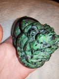 Ruby in Zoisite Dragon Carving 837g Anyolite Crystal Pixiu Figurine Specimen