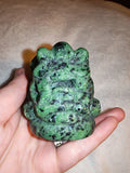 Ruby in Zoisite Dragon Carving 837g Anyolite Crystal Pixiu Figurine Specimen