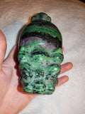 Ruby in Zoisite Dragon Carving 837g Anyolite Crystal Pixiu Figurine Specimen