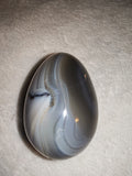 Banded Grey Agate Egg Freeform 167g Natural Chalcedony Crystal Specimen
