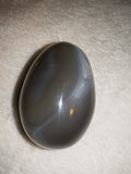 Banded Grey Agate Egg Freeform 167g Natural Chalcedony Crystal Specimen