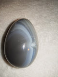 Banded Grey Agate Egg Freeform 167g Natural Chalcedony Crystal Specimen