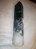 Moss Agate Crystal Tower 944g Large Druzy Point Obelisk Quartz Specimen