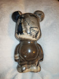 Dark Grey Agate Bear Figurine 1279g Orbicular Chalcedony Carving Specimen