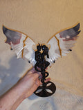 Polychrome Jasper Crystal Wings 372g Angel Bat Wing Set Devil Embrace Stand
