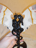 Polychrome Jasper Crystal Wings 372g Angel Bat Wing Set Devil Embrace Stand