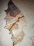 Polychrome Jasper Crystal Wings 372g Angel Bat Wing Set Devil Embrace Stand