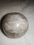 Smoky Quartz Crystal Sphere Natural Grey Quartz Orb Rainbow Inclusion Ball # 67