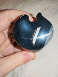 Banded Agate Panda Carving 129g Black White Sardonyx Crystal Animal Figurine