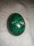 Natural Malachite Egg Carving 79g Banded Green Copper Mineral Polish Crystal