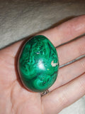Natural Malachite Egg Carving 79g Banded Green Copper Mineral Polish Crystal