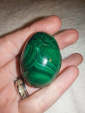 Natural Malachite Egg Carving 79g Banded Green Copper Mineral Polish Crystal