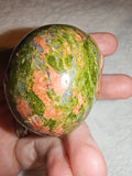 Unakite Skull Carving 92g Green Epidote Pink Feldspar Gemstone Crystal Figurine