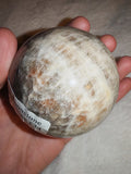 Black Moonstone with Sunstone Sphere 424g Natural Feldspar Crystal Ball # 73
