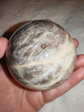 Black Moonstone with Sunstone Sphere 424g Natural Feldspar Crystal Ball # 73