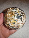 Natural Sphalerite Crystal Sphere Druzy Geode Pocket Polished Quartz Orb # 74