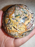 Natural Sphalerite Crystal Sphere Druzy Geode Pocket Polished Quartz Orb # 74