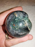 189g Natural Rainbow Fluorite Sphere Purple Green Crystal Orb Druzy Vug # 80