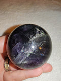 189g Natural Rainbow Fluorite Sphere Purple Green Crystal Orb Druzy Vug # 80