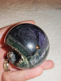 189g Natural Rainbow Fluorite Sphere Purple Green Crystal Orb Druzy Vug # 80