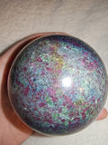 505g Ruby in Kyanite Fuchsite Crystal Sphere Polished Gemstone Orb Statement # 72