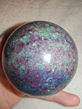 505g Ruby in Kyanite Fuchsite Crystal Sphere Polished Gemstone Orb Statement # 72